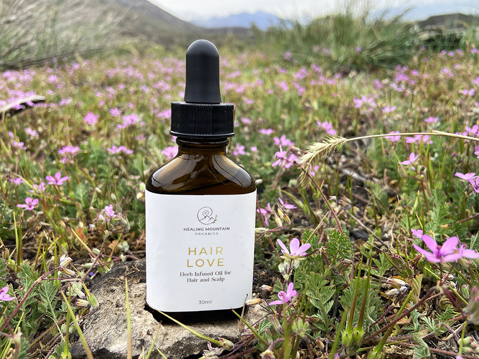 Herb Infused oil for hair health and growth.